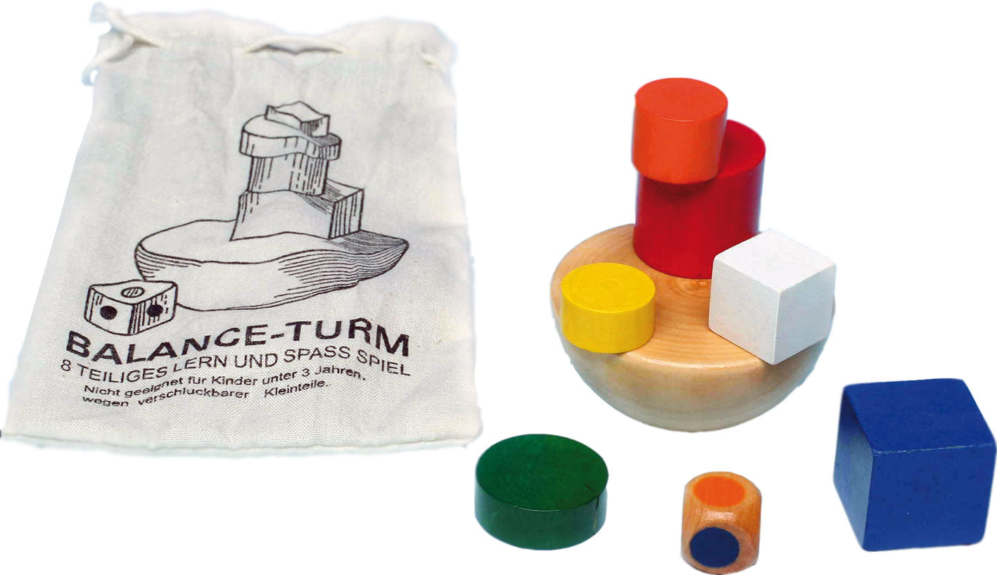 Geduldspiel Wackelturm aus Holz