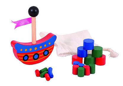 Geschicklichkeitsspiel - Piratenschiff Holzspiel