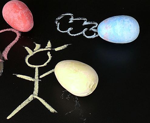 Straßenmal Kreide in Eiform, 3er Set