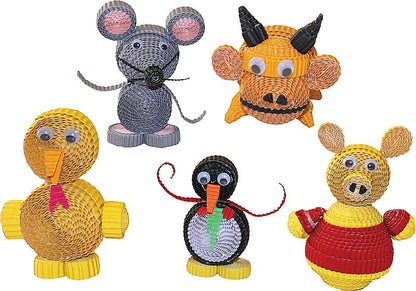 Bastel-Set Wellpappe Tiere inkl. Zubehör