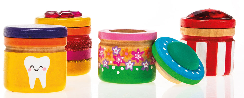 Zahndöschen aus Holz, 24er Set