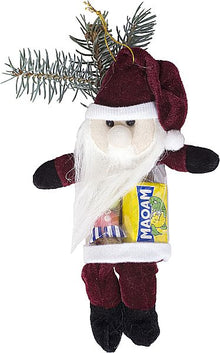 Weihnachtsbeutel Nikolaus klar, dunkel-rot