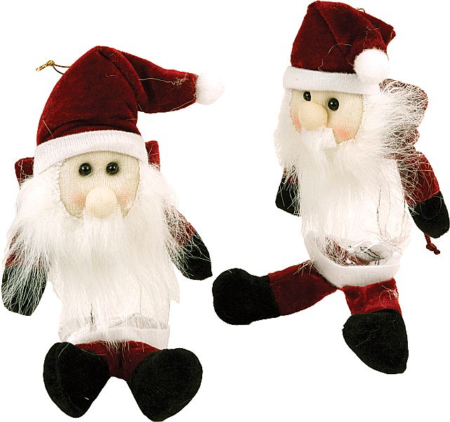 Weihnachtsbeutel Nikolaus klar, dunkel-rot