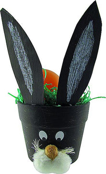 Blumentopf weiß mit Motiv