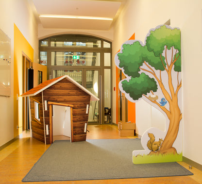 Löwenherz Schallfresser Raumteiler Modell Baum - beidseitig bedruckt 200 x 100 cm