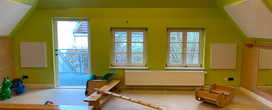 Löwenherz Schallfresser - Rahmenlose Platte, 25 mm dick, rund Ø 100 cm, weiß