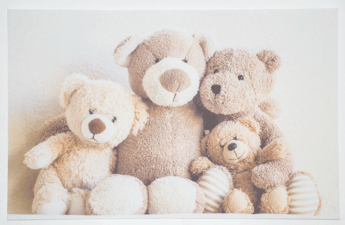 Löwenherz Schallfresser - Rahmenlose Platte, 25 mm dick, quadratisch, 50 cm Kantenlänge in buntem Design