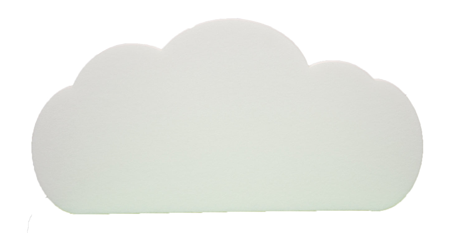 Mangeur de sons Lionheart - Motif nuage blanc, 120 x 60 cm, 25 mm d'épaisseur