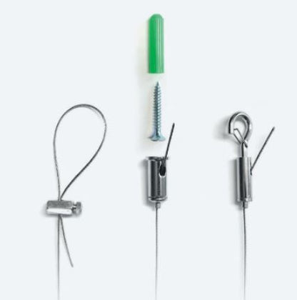 Montage au plafond insonorisé, suspension verticale