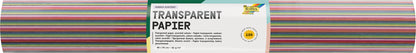 Transparent paper 50 x 70 cm 42g/m² rolled, 100 sheets in 10 assorted colors