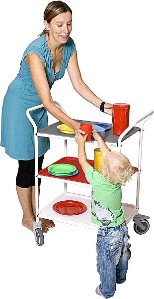 Servierwagen mit 3 Tabletts
