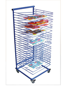 Picture drying trolley with 25 shelves