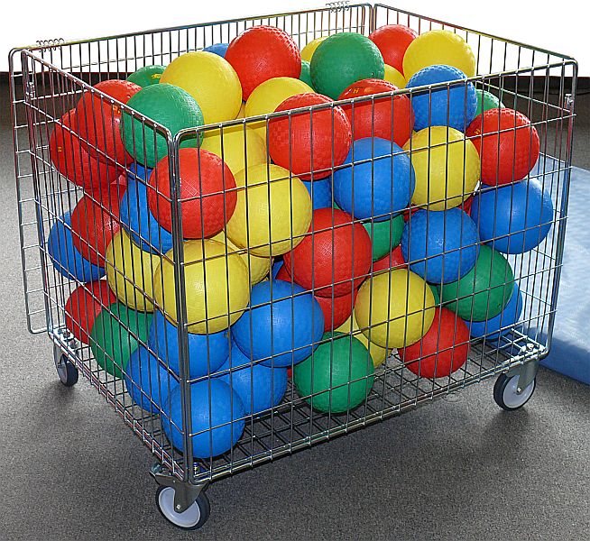 Chariot rectangulaire en fil métallique sans couvercle