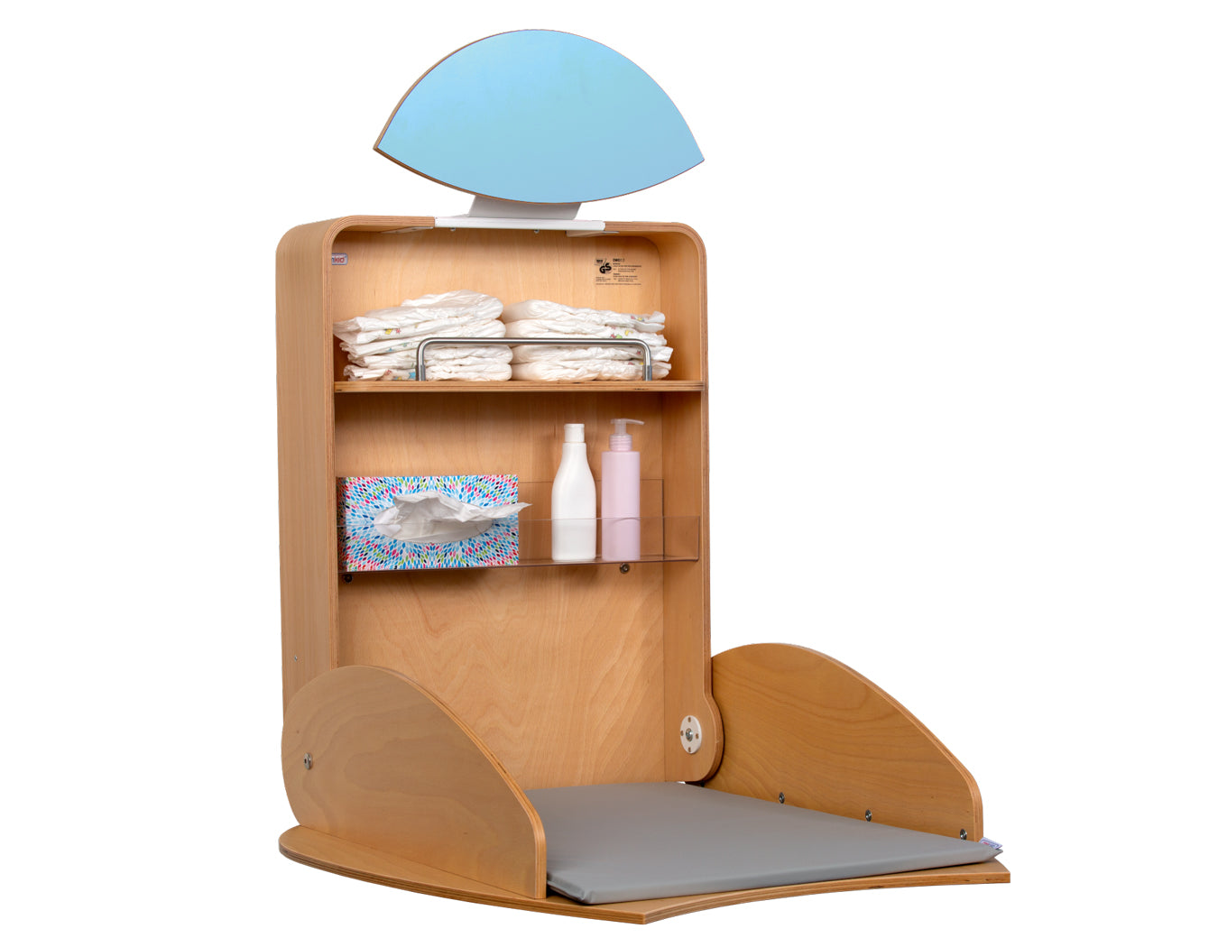 Wickelauflage zum Hängen in Ovalform