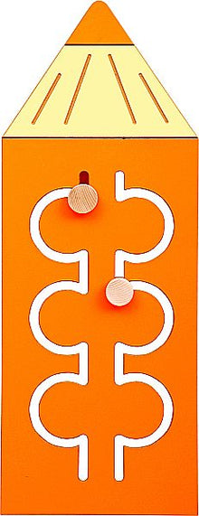 Wandspiel Motorikschleife Buntstift orange