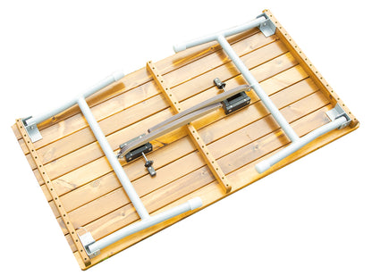 Outdoor table 120 cm foldable made of wood and aluminum