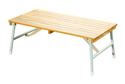 Outdoor table 120 cm foldable made of wood and aluminum