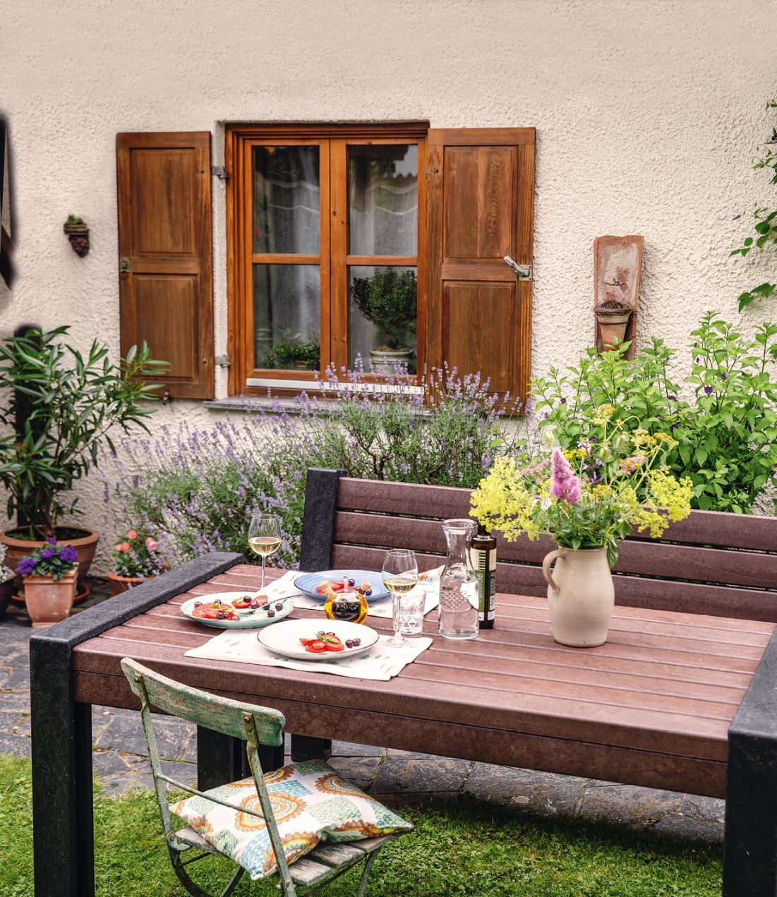 Tisch Hyde Park 165 cm Höhe 80 cm Recyclingkunststoff