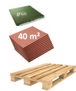 Fallschutzplatte 50x50x3 cm, Palette