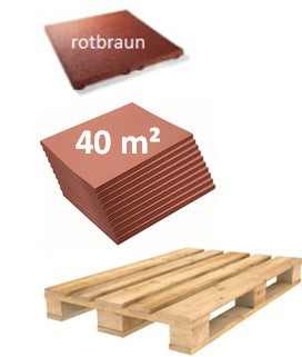 Fallschutzplatte 50x50x3 cm, Palette