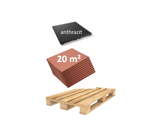 Fallschutzplatte 50x50x3 cm, Palette