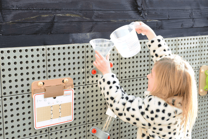 Wasser- und Kugelbahn für Wandspielplatte Outdoor mit viel Zubehör 119tlg. Set