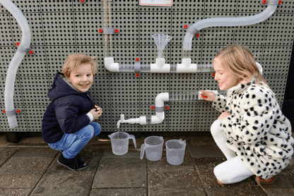 Wasser- und Kugelbahn für Wandspielplatte Outdoor mit viel Zubehör 119tlg. Set