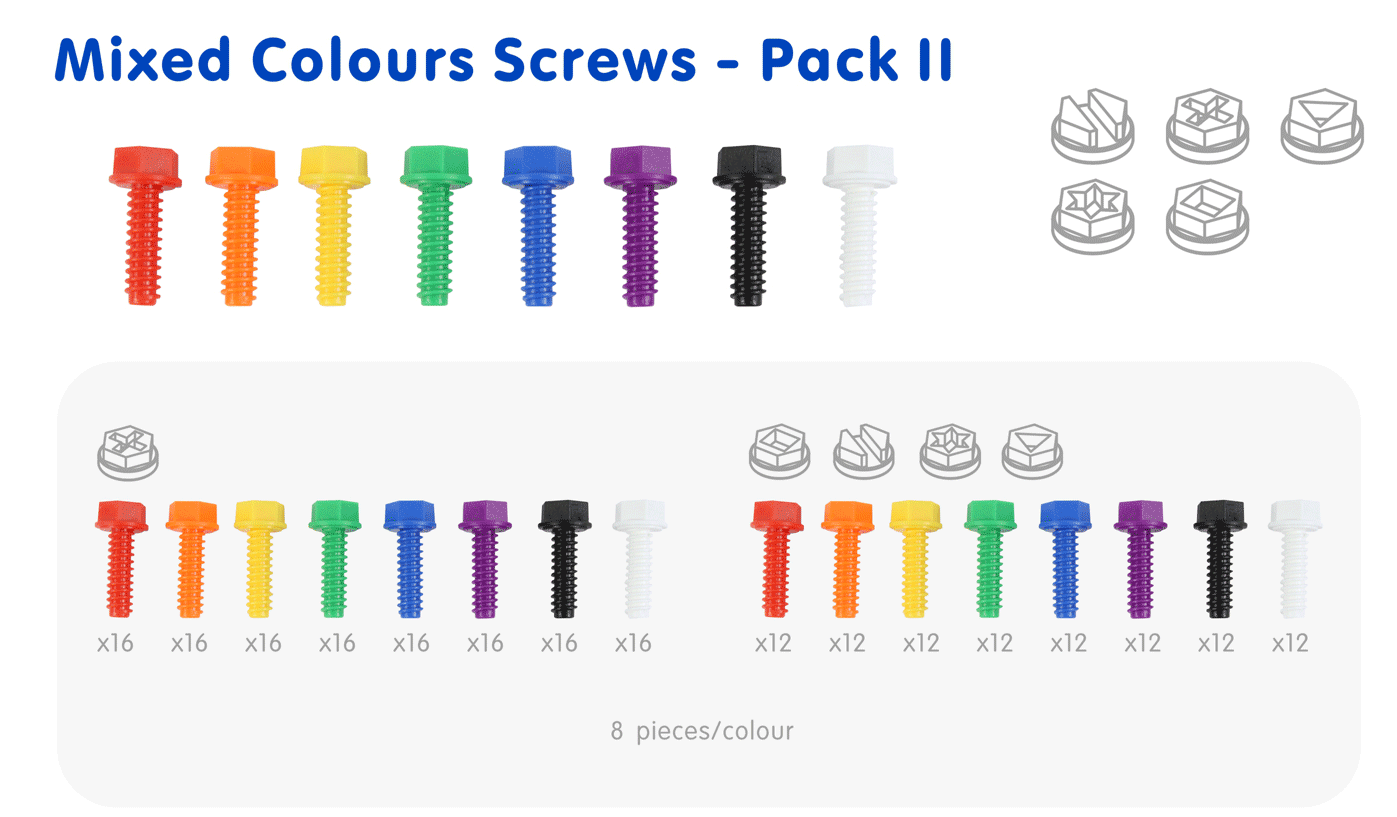 Schrauben-Set 512tlg. Zubehör für Wandspielplatte Outdoor (STEM-Wall)