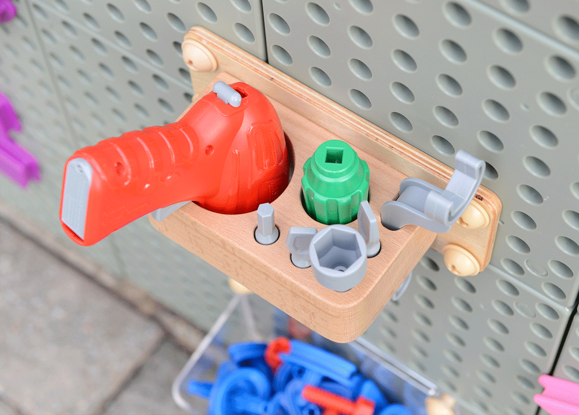 Werkzeug-Set 11tlg. für  Wandspielplatte Outdoor (STEM-Wall)