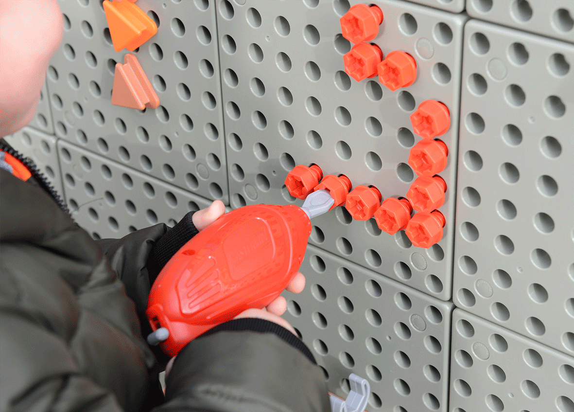 Werkzeug-Set 11tlg. für  Wandspielplatte Outdoor (STEM-Wall)