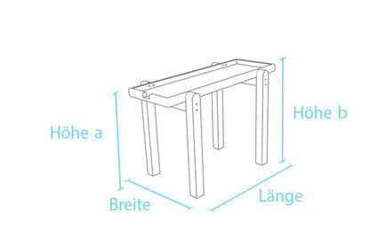 Abschlusstisch für Wasseranlage aus Recyclingmaterial