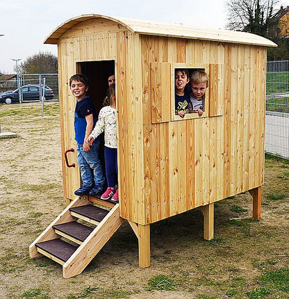 Bauwagen aus Lärchenholz mit Fenster