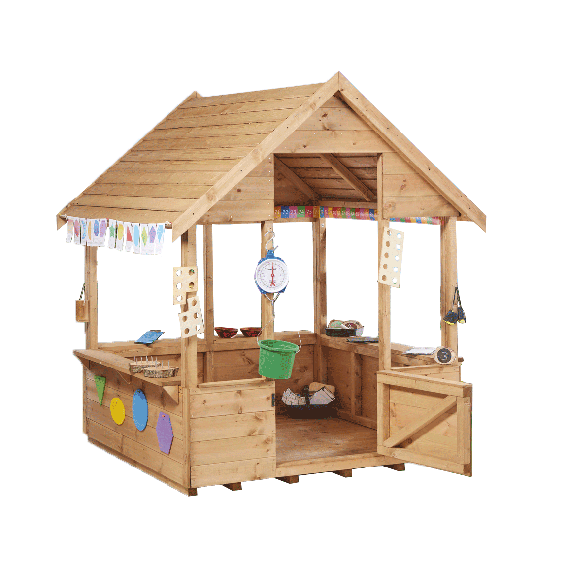 2 Spielhäuser aus Holz zum Spielen, Dekorieren, Verschönern