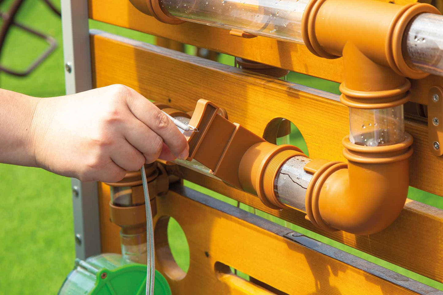 Outdoor table, water play equipment, mobile