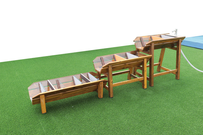 Water and mud play area, dam