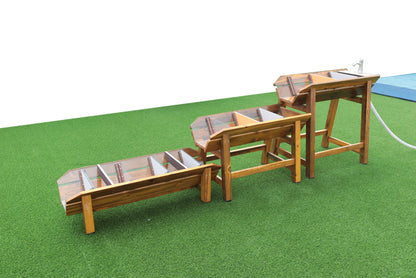 Water and mud play area, dam