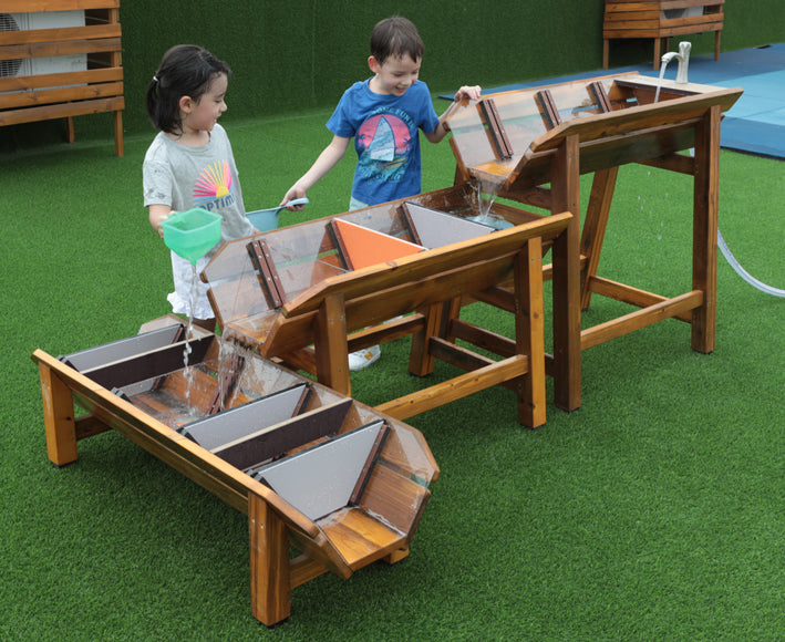 Water and mud play area, dam