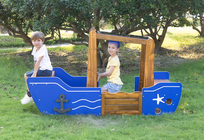 Fishing boat outdoor play equipment
