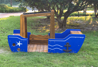 Fishing boat outdoor play equipment