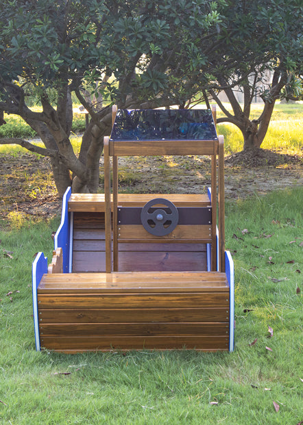 Fishing boat outdoor play equipment