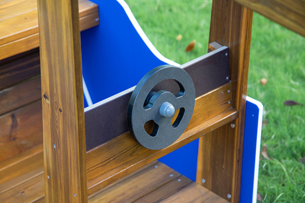 Fishing boat outdoor play equipment