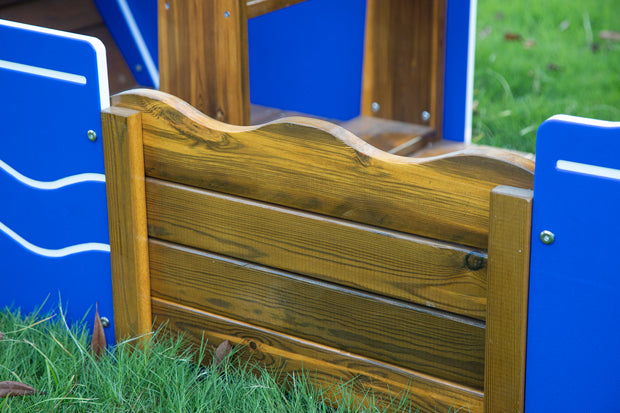 Fishing boat outdoor play equipment