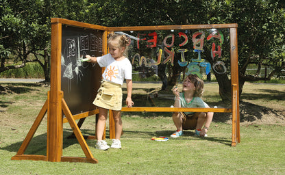 Outdoor Kreidetafel aus Holz zweiseitig nutzbar