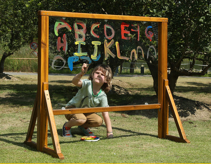 Outdoor Maltafel transparent beidseitig nutzbar