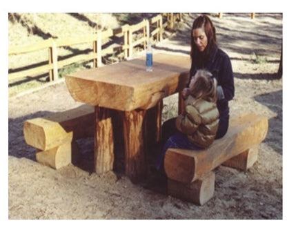 Tisch- und Bank Robinie