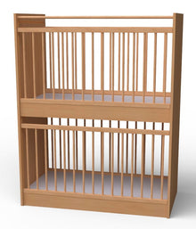 Krippen Etagenbett mit/ohne geschlossene/r  Rückwand