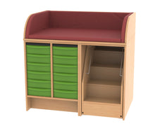 Wickelkommode mit Treppe und 12 Modulboxen