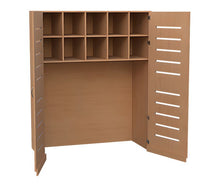 Bettzeugschrank  mit 10 Fächern und Türen