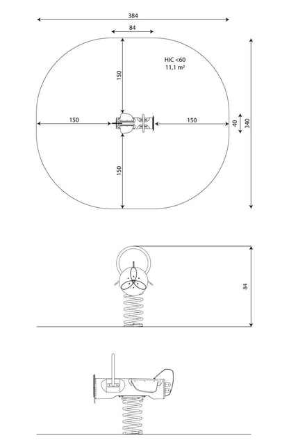 Spring rocker Robinia airplane