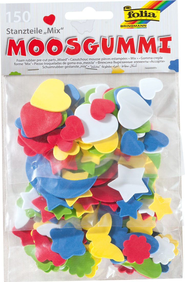 Moosgummi Stanzteile Mix 150tlg.